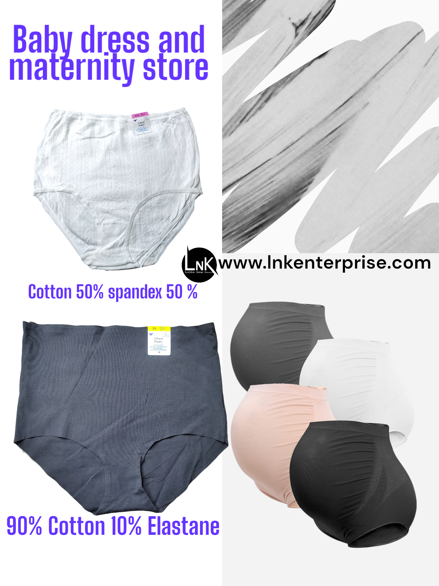 3pcs pack Maternity Underwear Seamless High Waisted Maternity Panties Over Bump Pregnancy Belly Support, Multi-Pack - Image 2