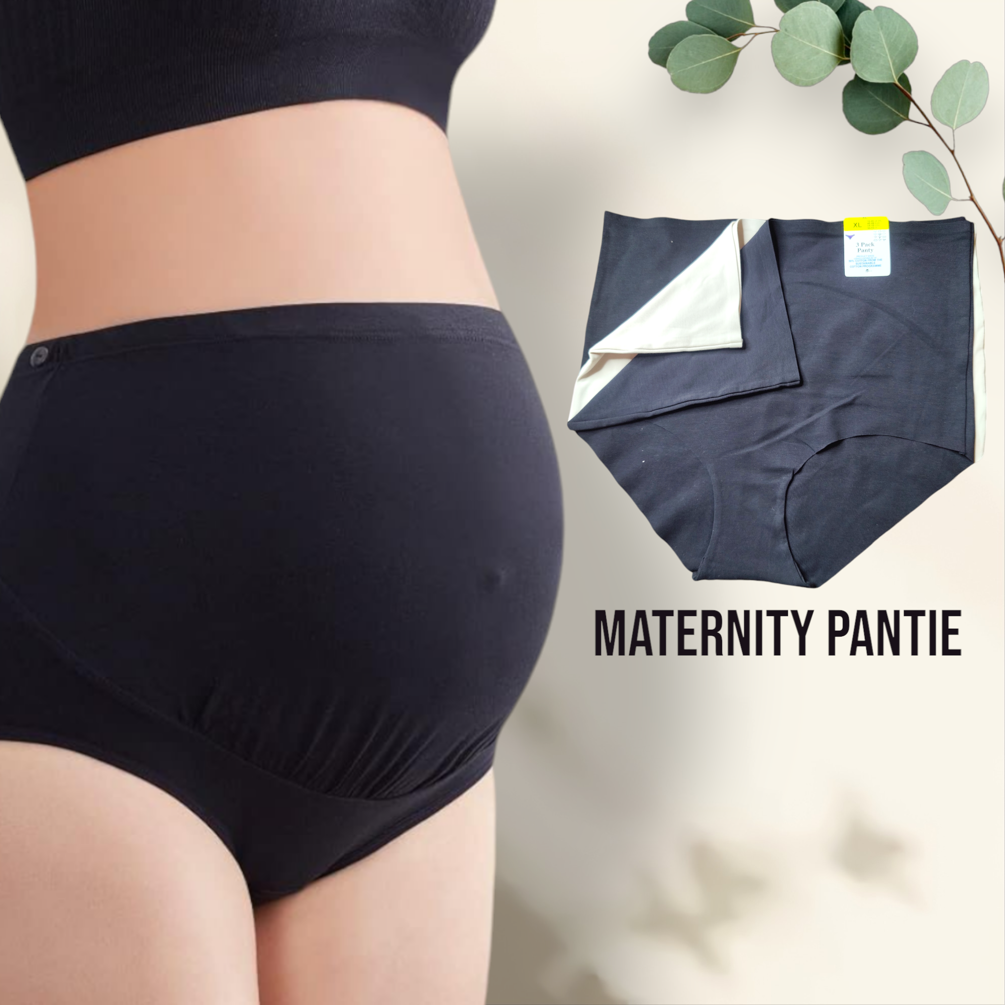 3pcs pack Maternity Underwear Seamless High Waisted Maternity Panties Over Bump Pregnancy Belly Support, Multi-Pack