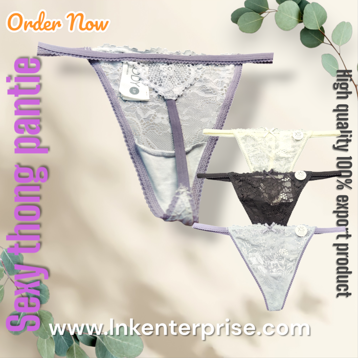 3pcs pack Women's Sexy Lace G-String /T String /Thong panties - Image 2