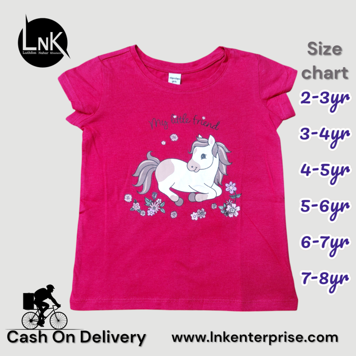 Half Sleeve Summer friendly  Girls T-shirt - Image 2